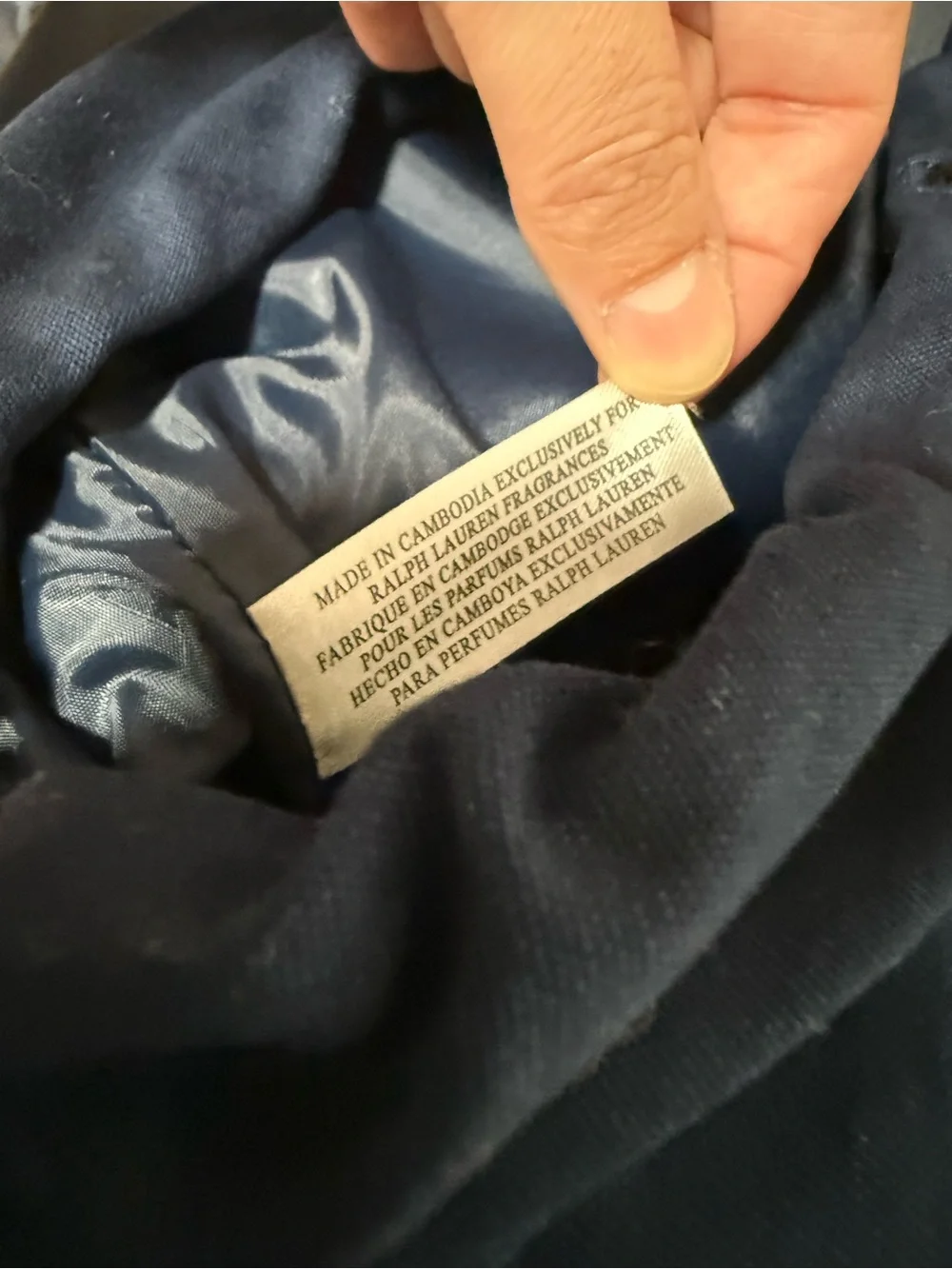 Navy Blue Ralph Lauren Fragrances Drawstring Backpack (NWOT) - Picture 11 of 13